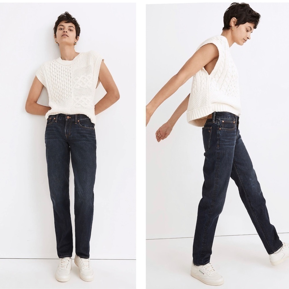 Madewell The Low Rise Perfect Vintage Straight Jeans in Lilycrest 29
